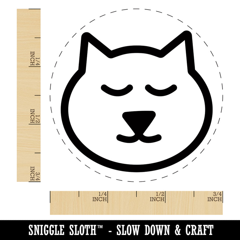 Cat Face Self-Inking Rubber Stamp for Stamping Crafting Planners