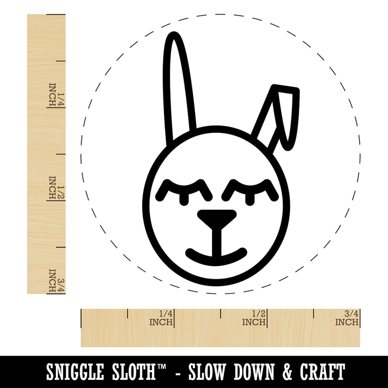 Cute Easter Bunny Face Self-Inking Rubber Stamp for Stamping Crafting Planners