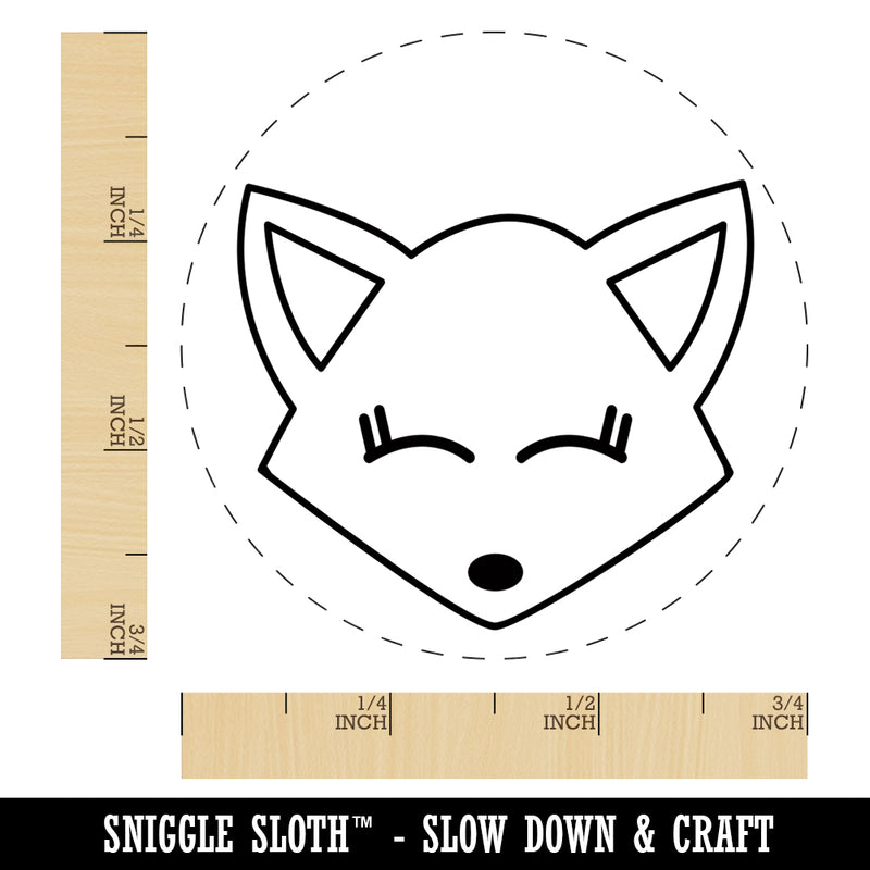 Fox Face Self-Inking Rubber Stamp for Stamping Crafting Planners