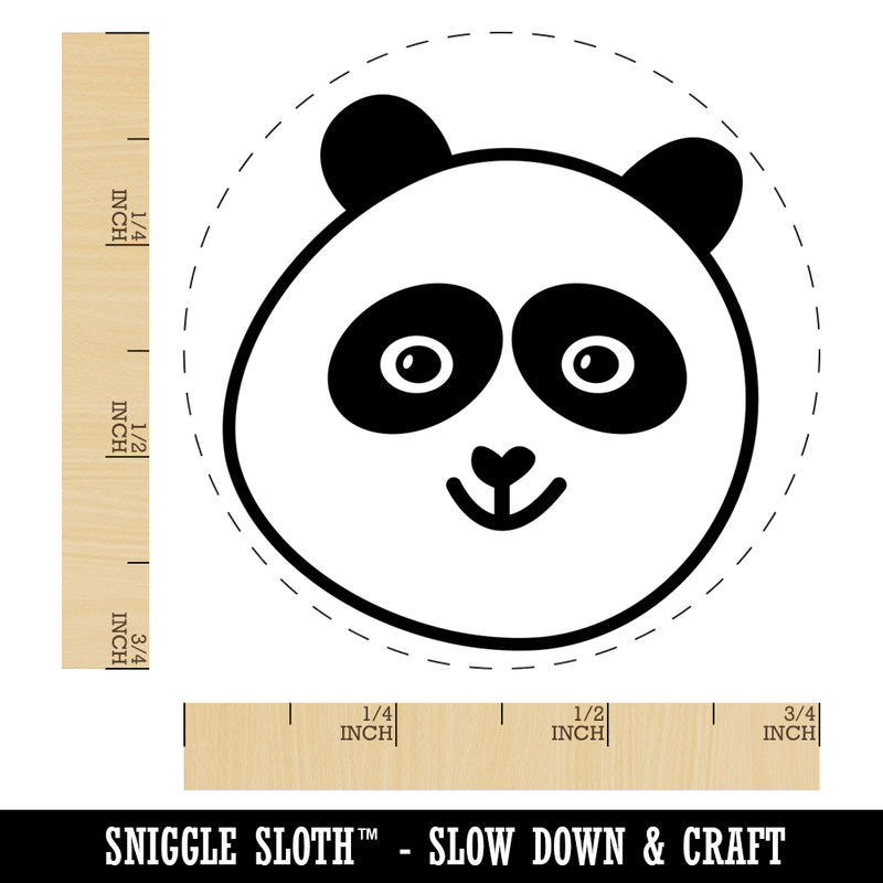 Happy Panda Face Self-Inking Rubber Stamp for Stamping Crafting Planners