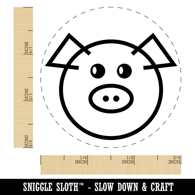 Cute Pig Face Self-Inking Rubber Stamp for Stamping Crafting Planners