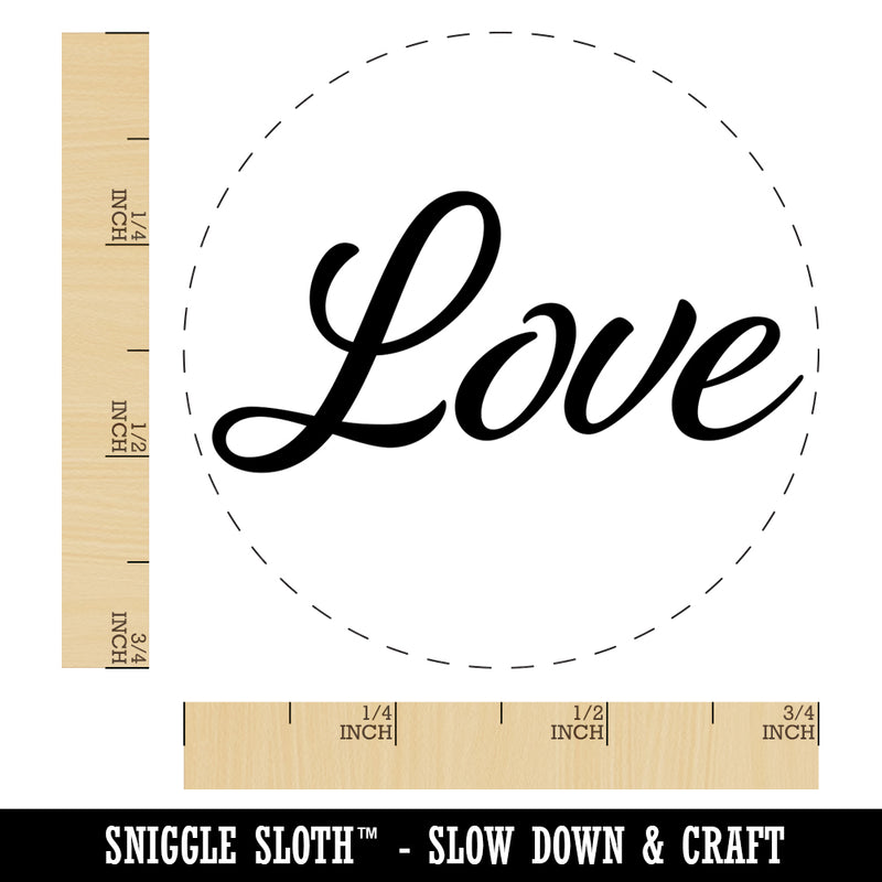 Love Cursive Text Self-Inking Rubber Stamp for Stamping Crafting Planners