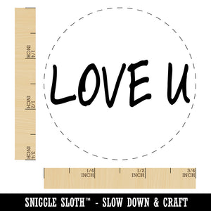 Love U You Text Self-Inking Rubber Stamp for Stamping Crafting Planners