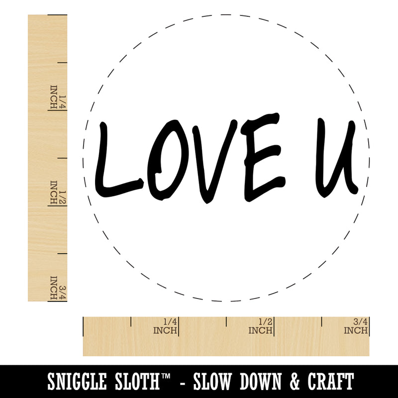 Love U You Text Self-Inking Rubber Stamp for Stamping Crafting Planners