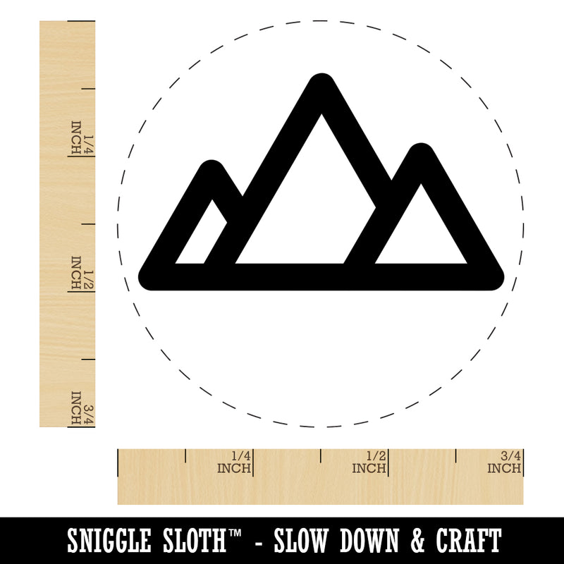 Mountain Range Self-Inking Rubber Stamp for Stamping Crafting Planners