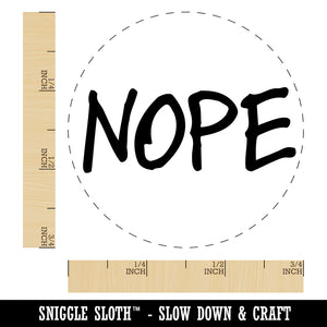 Nope Text Self-Inking Rubber Stamp for Stamping Crafting Planners