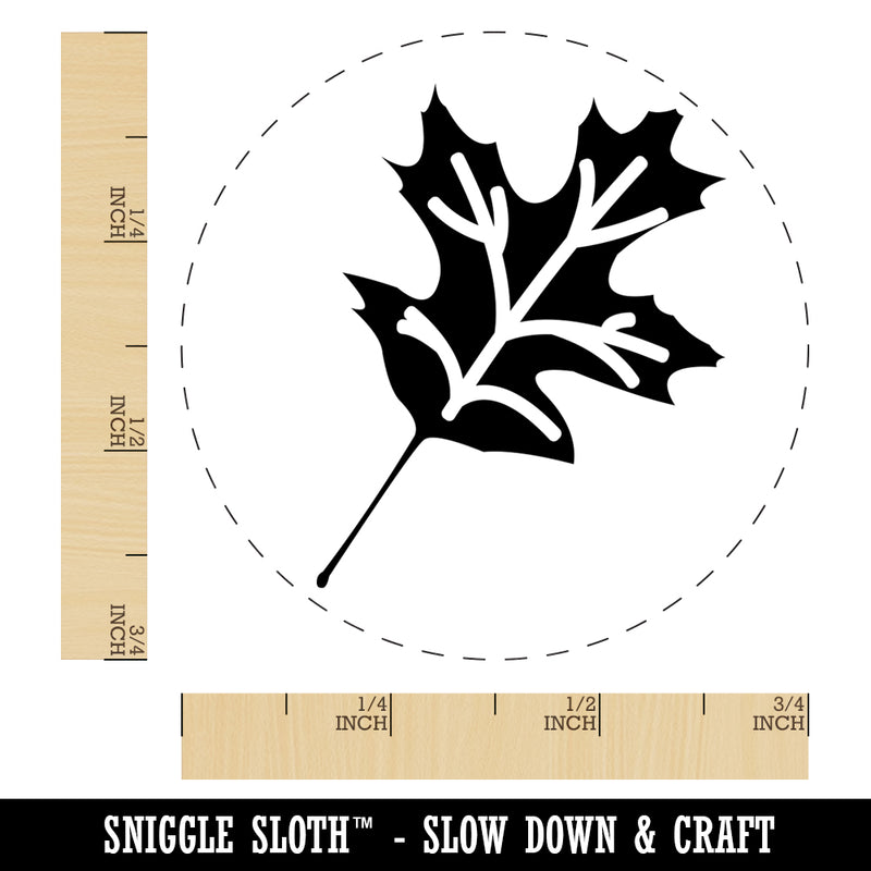 Oak Leaf Self-Inking Rubber Stamp for Stamping Crafting Planners