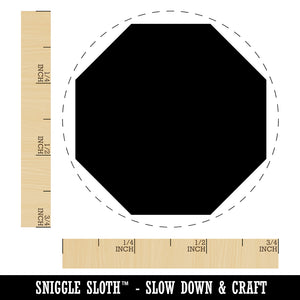 Octagon Solid Self-Inking Rubber Stamp for Stamping Crafting Planners