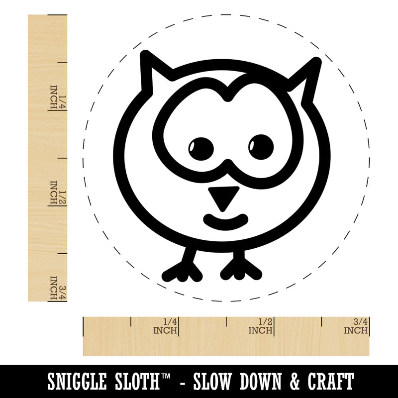 Owl Doodle Self-Inking Rubber Stamp for Stamping Crafting Planners