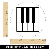 Piano Keys Music Self-Inking Rubber Stamp for Stamping Crafting Planners