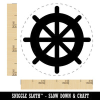 Ship Wheel Nautical Boat Self-Inking Rubber Stamp for Stamping Crafting Planners