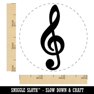 Treble Clef Music Self-Inking Rubber Stamp for Stamping Crafting Planners