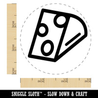 Wedge of Cheese Self-Inking Rubber Stamp for Stamping Crafting Planners