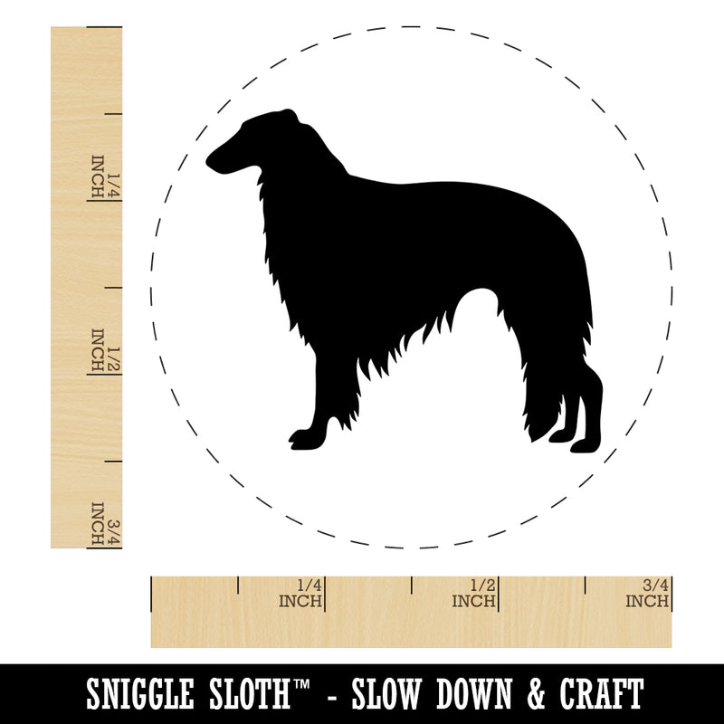 Borzoi Russian Wolfhound Dog Solid Self-Inking Rubber Stamp for Stamping Crafting Planners