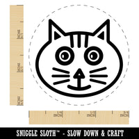 Charming Cat Face Self-Inking Rubber Stamp for Stamping Crafting Planners