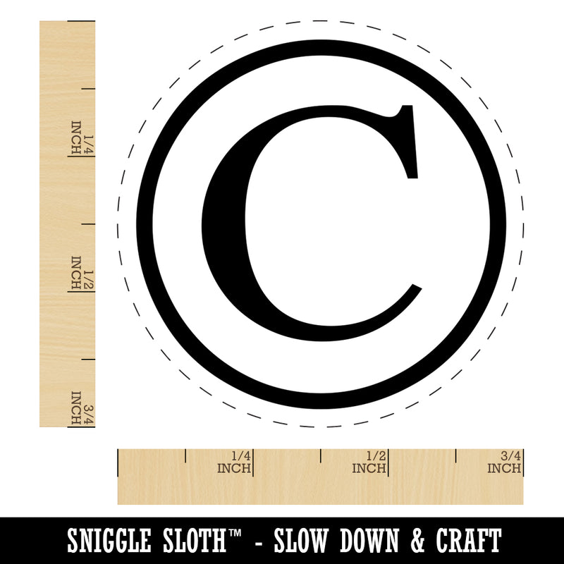 Copyright Symbol Self-Inking Rubber Stamp for Stamping Crafting Planners