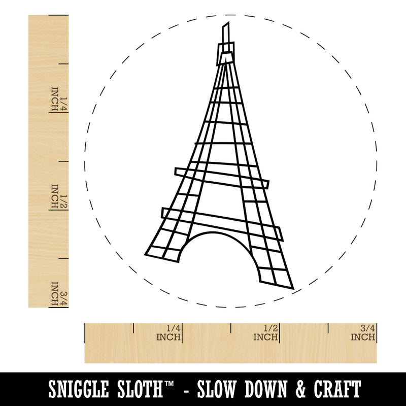 Eiffel Tower Paris France Doodle Self-Inking Rubber Stamp for Stamping Crafting Planners