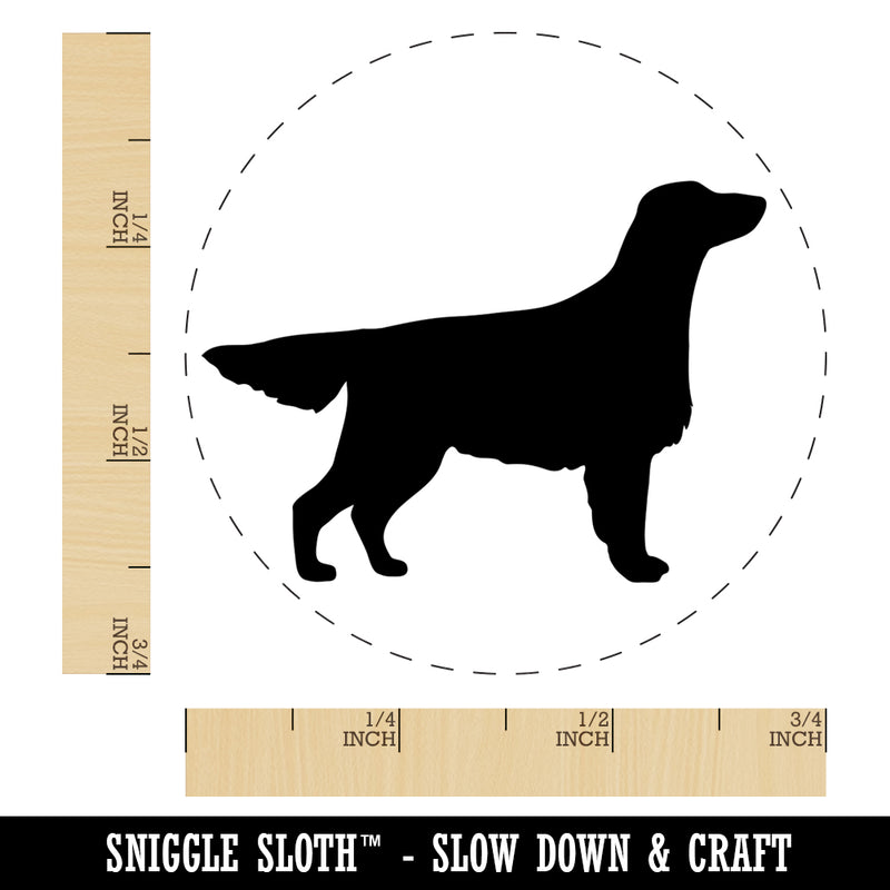 Flat-Coated Retriever Dog Solid Self-Inking Rubber Stamp for Stamping Crafting Planners