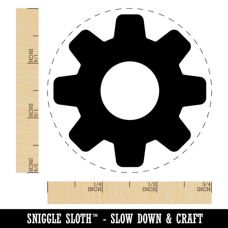 Gear Solid Self-Inking Rubber Stamp for Stamping Crafting Planners