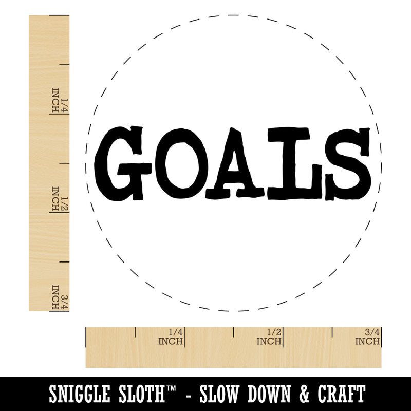 Goals Fun Text Self-Inking Rubber Stamp for Stamping Crafting Planners