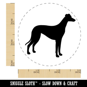 Greyhound Dog Solid Self-Inking Rubber Stamp for Stamping Crafting Planners