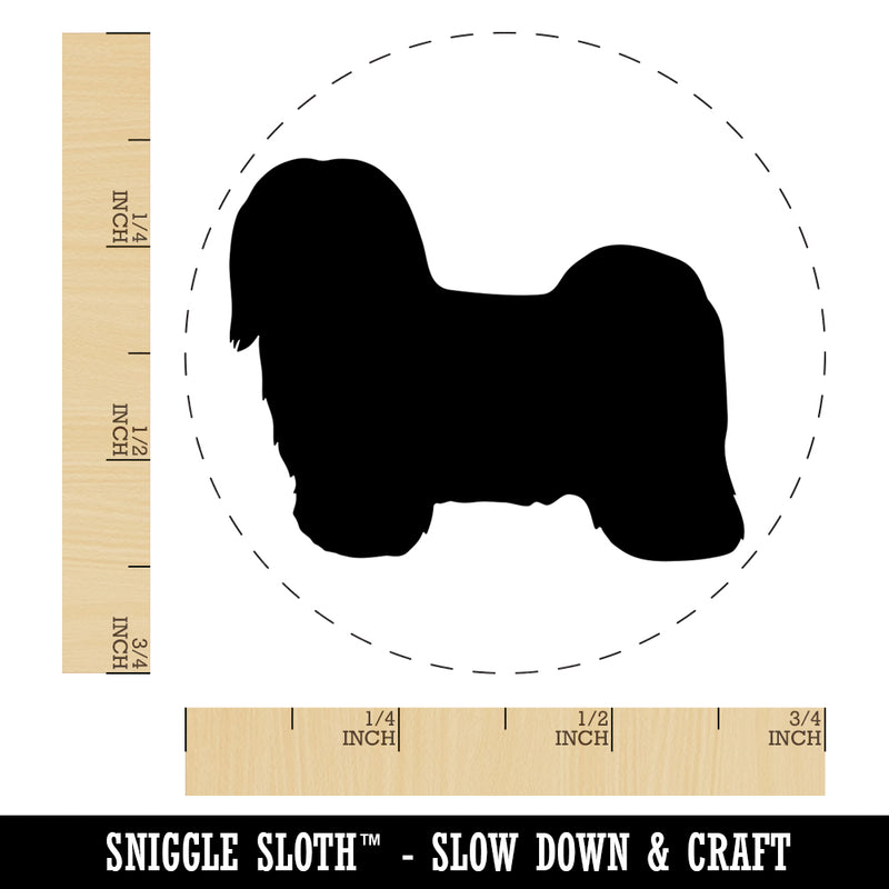 Havanese Dog Solid Self-Inking Rubber Stamp for Stamping Crafting Planners