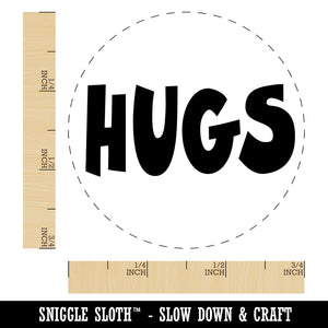 Hugs Fun Text Love Self-Inking Rubber Stamp for Stamping Crafting Planners