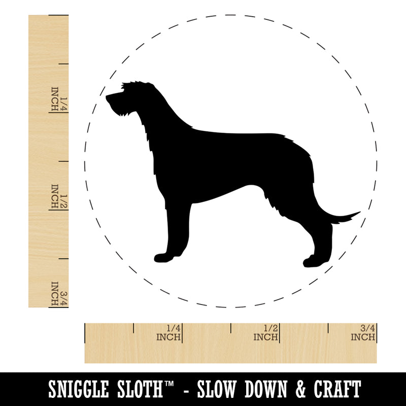 Irish Wolfhound Dog Solid Self-Inking Rubber Stamp for Stamping Crafting Planners