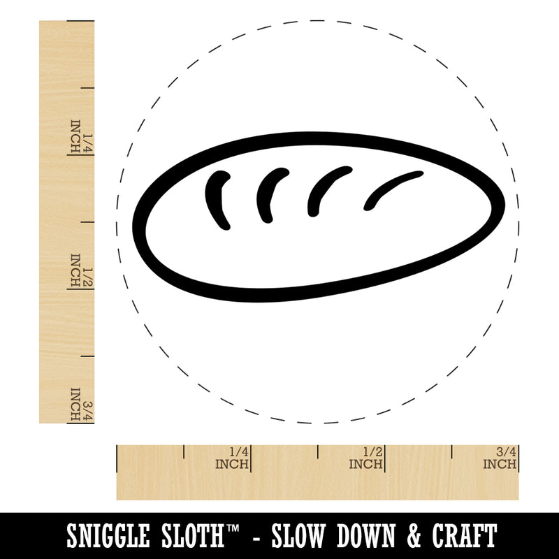 Loaf of Bread Doodle Self-Inking Rubber Stamp for Stamping Crafting Planners