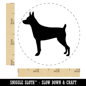 Rat Terrier Dog Solid Self-Inking Rubber Stamp for Stamping Crafting Planners