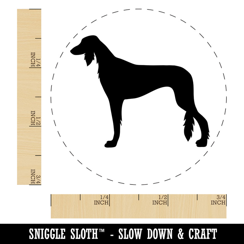 Saluki Dog Solid Self-Inking Rubber Stamp for Stamping Crafting Planners