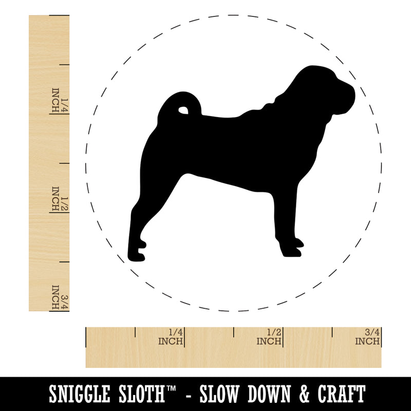 Shar-Pei Dog Solid Self-Inking Rubber Stamp for Stamping Crafting Planners