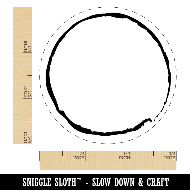 Sketchy Circle Outline Self-Inking Rubber Stamp for Stamping Crafting Planners