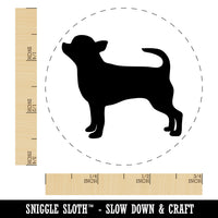 Smooth Coat Chihuahua Apple Head Dog Solid Self-Inking Rubber Stamp for Stamping Crafting Planners