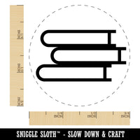 Stack of Books Reading Self-Inking Rubber Stamp for Stamping Crafting Planners