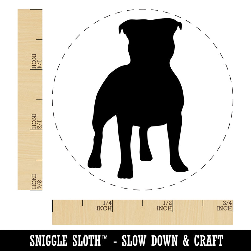 Staffordshire Bull Terrier Dog Solid Self-Inking Rubber Stamp for Stamping Crafting Planners