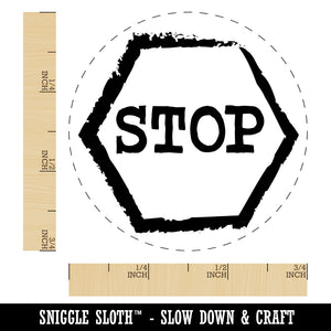 Stop Sign Sketch Self-Inking Rubber Stamp for Stamping Crafting Planners