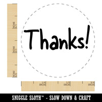 Thanks Fun Text Self-Inking Rubber Stamp for Stamping Crafting Planners