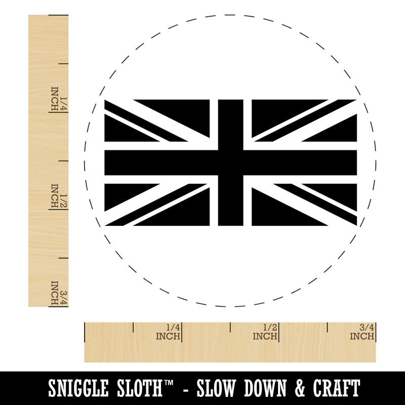 United Kingdom Flag Union Jack Self-Inking Rubber Stamp for Stamping Crafting Planners