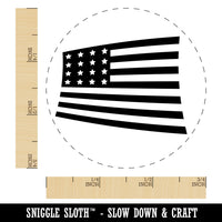 USA United States of America Flag Fun Self-Inking Rubber Stamp for Stamping Crafting Planners
