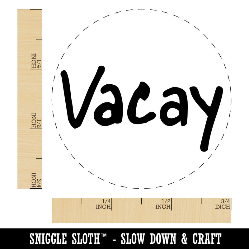 Vacay Vacation Fun Text Self-Inking Rubber Stamp for Stamping Crafting Planners