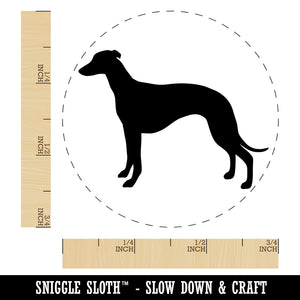 Whippet Dog Solid Self-Inking Rubber Stamp for Stamping Crafting Planners