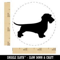 Wirehaired Dachshund Dog Solid Self-Inking Rubber Stamp for Stamping Crafting Planners