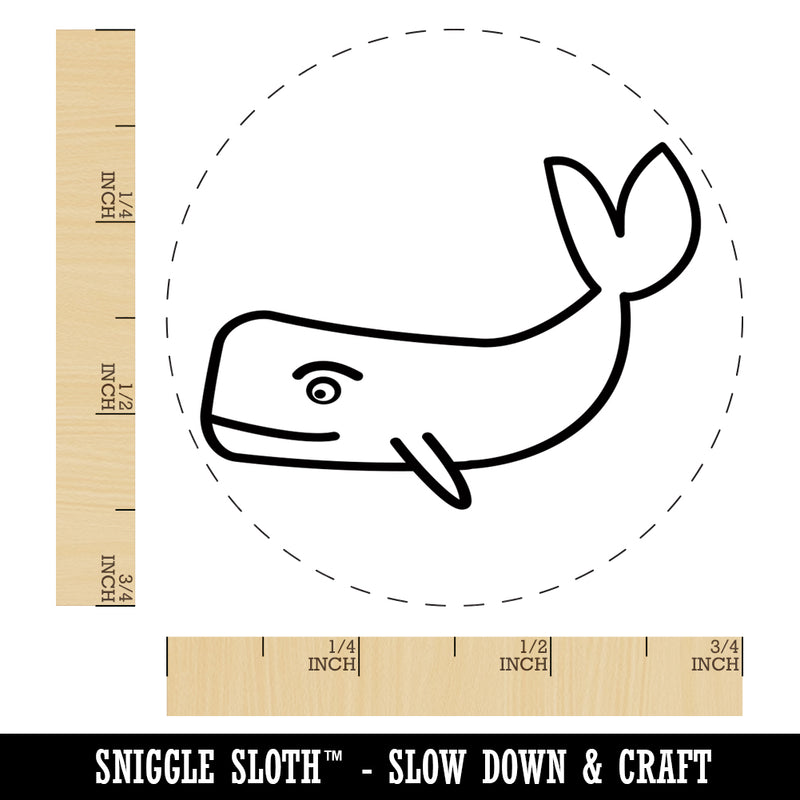 Witty Sperm Whale Self-Inking Rubber Stamp for Stamping Crafting Planners