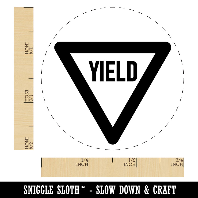 Yield Sign Self-Inking Rubber Stamp for Stamping Crafting Planners