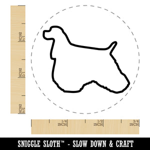 American Cocker Spaniel Dog Outline Self-Inking Rubber Stamp for Stamping Crafting Planners