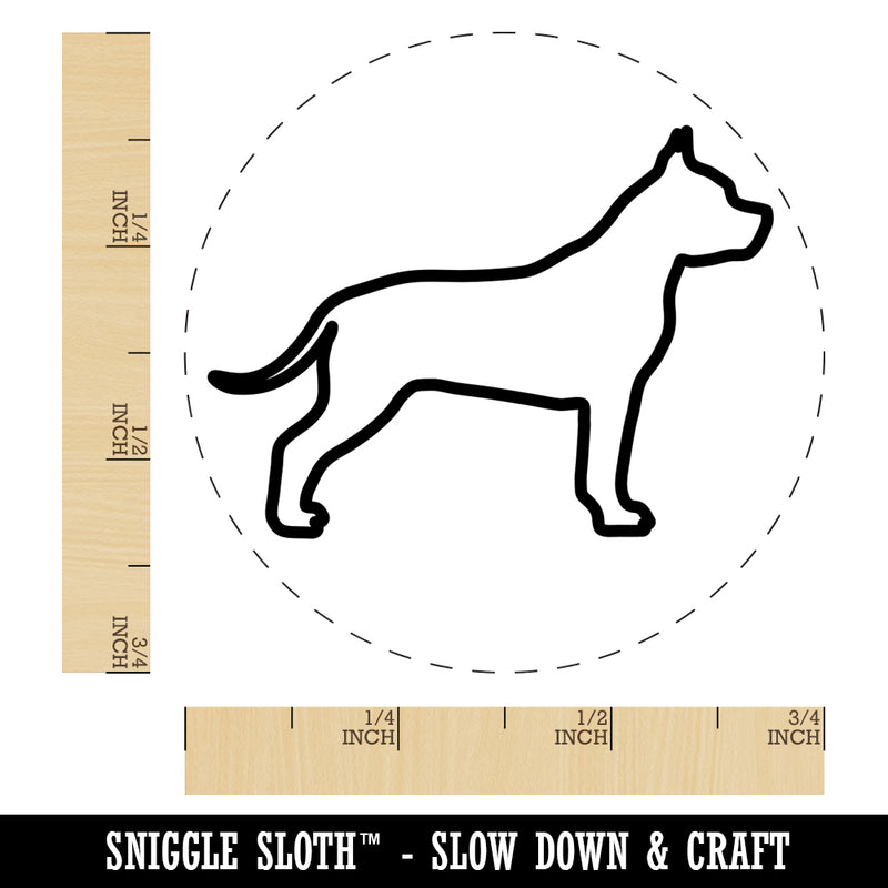 American Staffordshire Terrier Amstaff Dog Outline Self-Inking Rubber Stamp for Stamping Crafting Planners