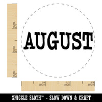 August Month Calendar Fun Text Self-Inking Rubber Stamp for Stamping Crafting Planners