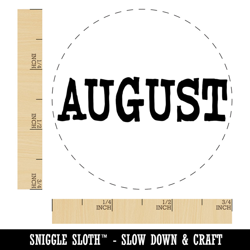 August Month Calendar Fun Text Self-Inking Rubber Stamp for Stamping Crafting Planners