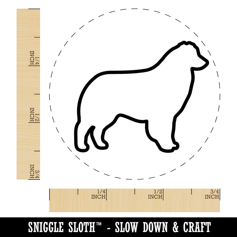 Australian Shepherd Dog Aussie Outline Self-Inking Rubber Stamp for Stamping Crafting Planners
